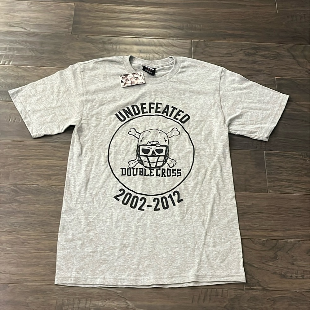 Undefeated Double Cross T Shirt grey 2012 new Men’s Size Small